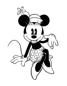 Desenho de Minnie Desenho Colorir Imprimir 048