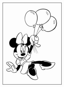 Desenho de Minnie Desenho Colorir Imprimir 055