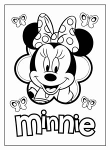 Desenho de Minnie Desenho Colorir Imprimir 059