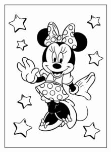 Desenho de Minnie Desenho Colorir Imprimir 063