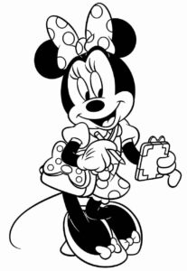 Desenho de Minnie Desenho Colorir Imprimir 067
