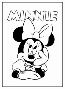 Desenho de Minnie Desenho Colorir Imprimir 074