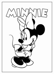 Desenho de Minnie Desenho Colorir Imprimir 075