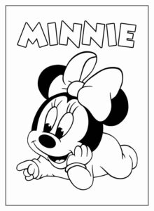 Desenho de Minnie Desenho Colorir Imprimir 076