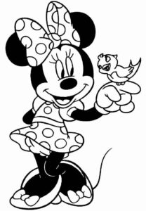 Desenho de Minnie Desenho Colorir Imprimir 077