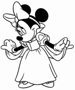 Desenho de Minnie Desenho Colorir Imprimir 079