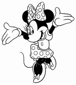 Desenho de Minnie Desenho Colorir Imprimir 084