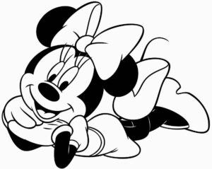 Desenho de Minnie Desenho Colorir Imprimir 089