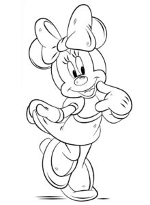 Desenho de Minnie Desenho Colorir Imprimir 090