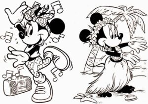 Desenho de Minnie Desenho Colorir Imprimir 092