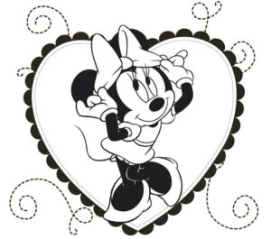 Desenho de Minnie Desenho Colorir Imprimir 093