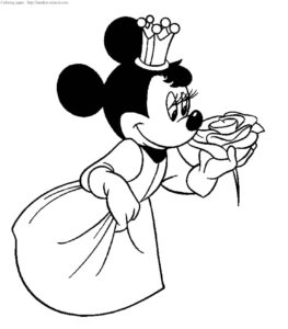 Desenho de Minnie Desenho Colorir Imprimir 096