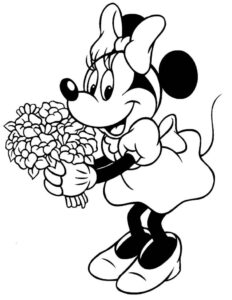 Desenho de Minnie Desenho Colorir Imprimir 097