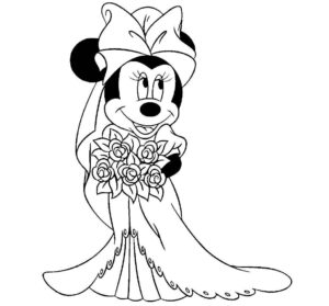 Desenho de Minnie Desenho Colorir Imprimir 098