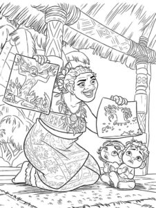 Desenho de Moana Desenho Colorir Imprimir 002