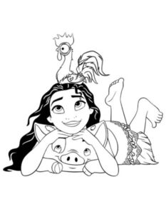 Desenho de Moana Desenho Colorir Imprimir 003