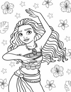 Desenho de Moana Desenho Colorir Imprimir 006
