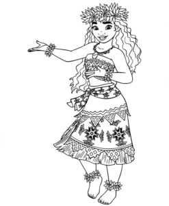Desenho de Moana Desenho Colorir Imprimir 007