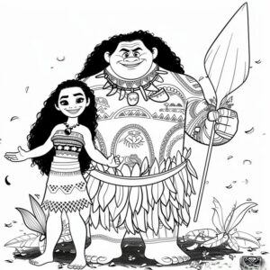 Desenho de Moana Desenho Colorir Imprimir 008