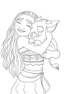 Desenho de Moana Desenho Colorir Imprimir 009