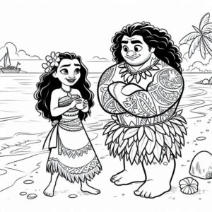 Desenho de Moana Desenho Colorir Imprimir 010