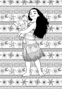 Desenho de Moana Desenho Colorir Imprimir 014