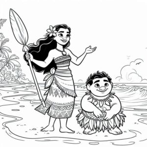 Desenho de Moana Desenho Colorir Imprimir 015