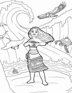 Desenho de Moana Desenho Colorir Imprimir 016