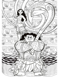 Desenho de Moana Desenho Colorir Imprimir 017