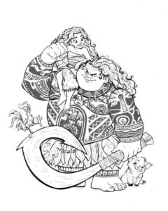 Desenho de Moana Desenho Colorir Imprimir 020