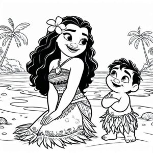 Desenho de Moana Desenho Colorir Imprimir 029