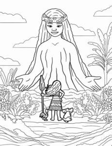 Desenho de Moana Desenho Colorir Imprimir 030