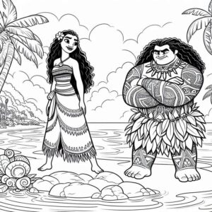 Desenho de Moana Desenho Colorir Imprimir 033