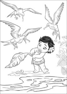 Desenho de Moana Desenho Colorir Imprimir 039
