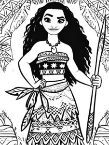 Desenho de Moana Desenho Colorir Imprimir 041