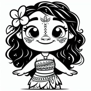 Desenho de Moana Desenho Colorir Imprimir 044