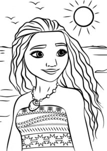 Desenho de Moana Desenho Colorir Imprimir 048
