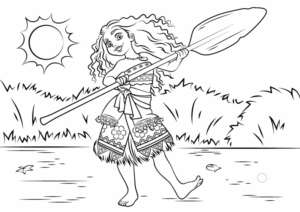 Desenho de Moana Desenho Colorir Imprimir 049