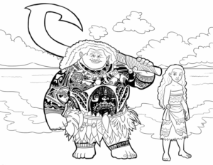 Desenho de Moana Desenho Colorir Imprimir 053