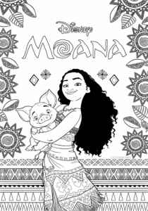 Desenho de Moana Desenho Colorir Imprimir 054