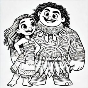Desenho de Moana Desenho Colorir Imprimir 055