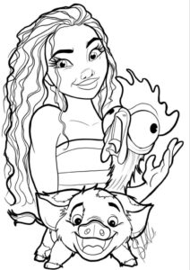 Desenho de Moana Desenho Colorir Imprimir 059