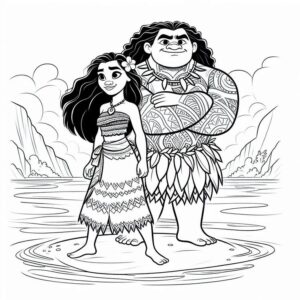 Desenho de Moana Desenho Colorir Imprimir 060