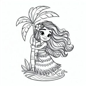 Desenho de Moana Desenho Colorir Imprimir 069