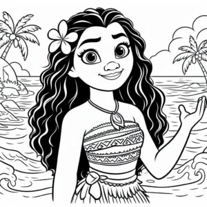 Desenho de Moana Desenho Colorir Imprimir 070