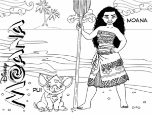Desenho de Moana Desenho Colorir Imprimir 072