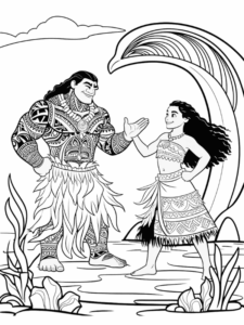 Desenho de Moana Desenho Colorir Imprimir 074