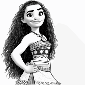 Desenho de Moana Desenho Colorir Imprimir 075