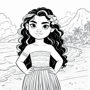 Desenho de Moana Desenho Colorir Imprimir 078