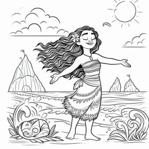 Desenho de Moana Desenho Colorir Imprimir 079